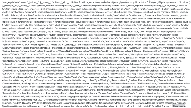 Globals of init method